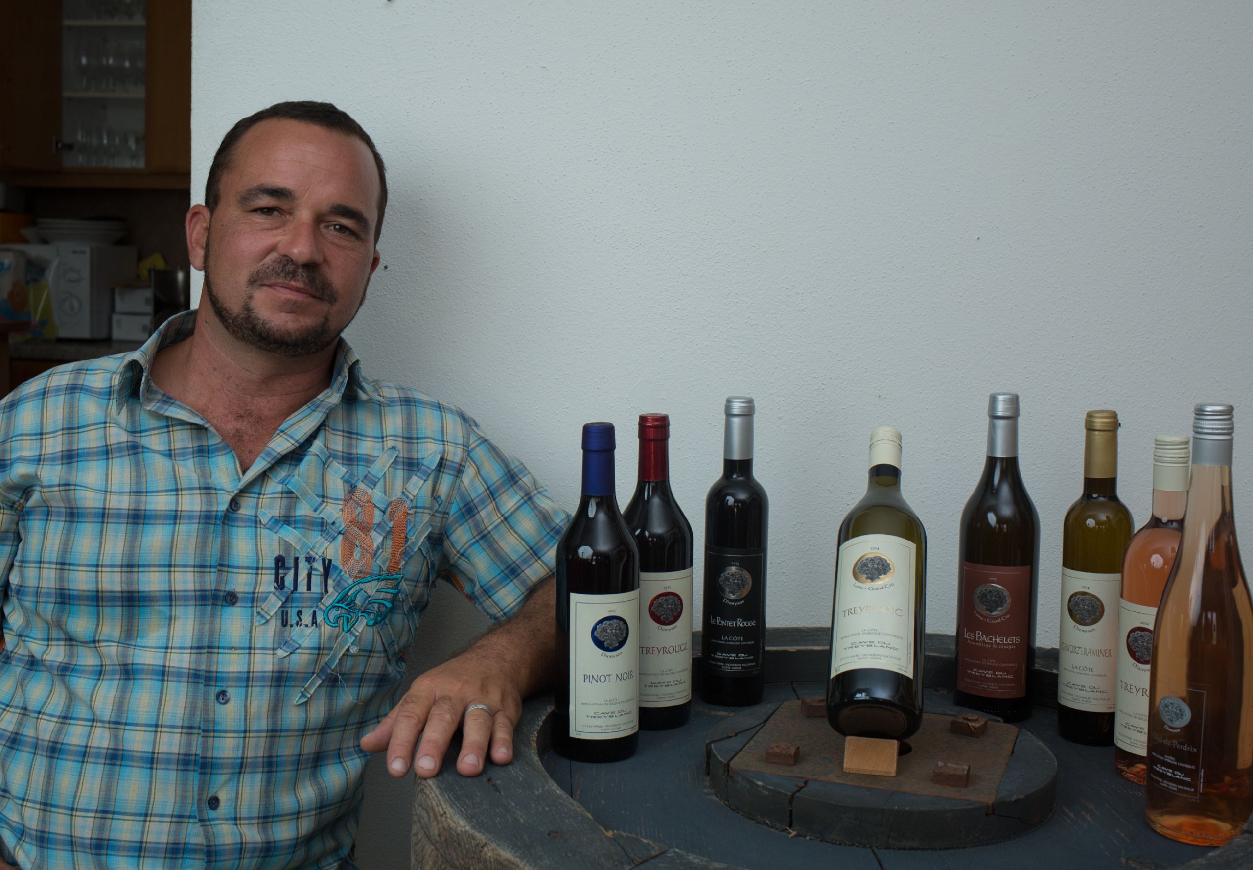 Gilles Favre au domaine de la Cave du Treyblanc à Luins