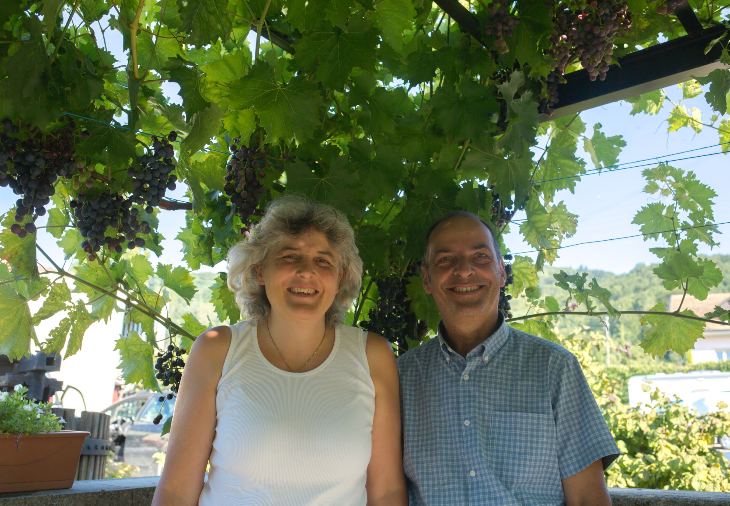 Phi8lippe et Aline Parmelin dans le Domaine de Corbi&egrave;re